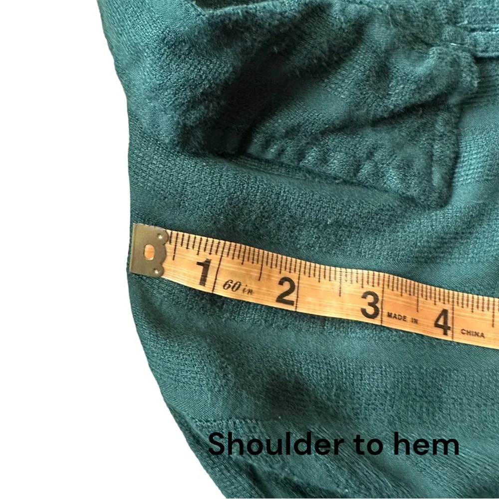 Skies are Blue Green Long Sleeve Collared Button Down Shirt Extra Large XL - Picture 6 of 10